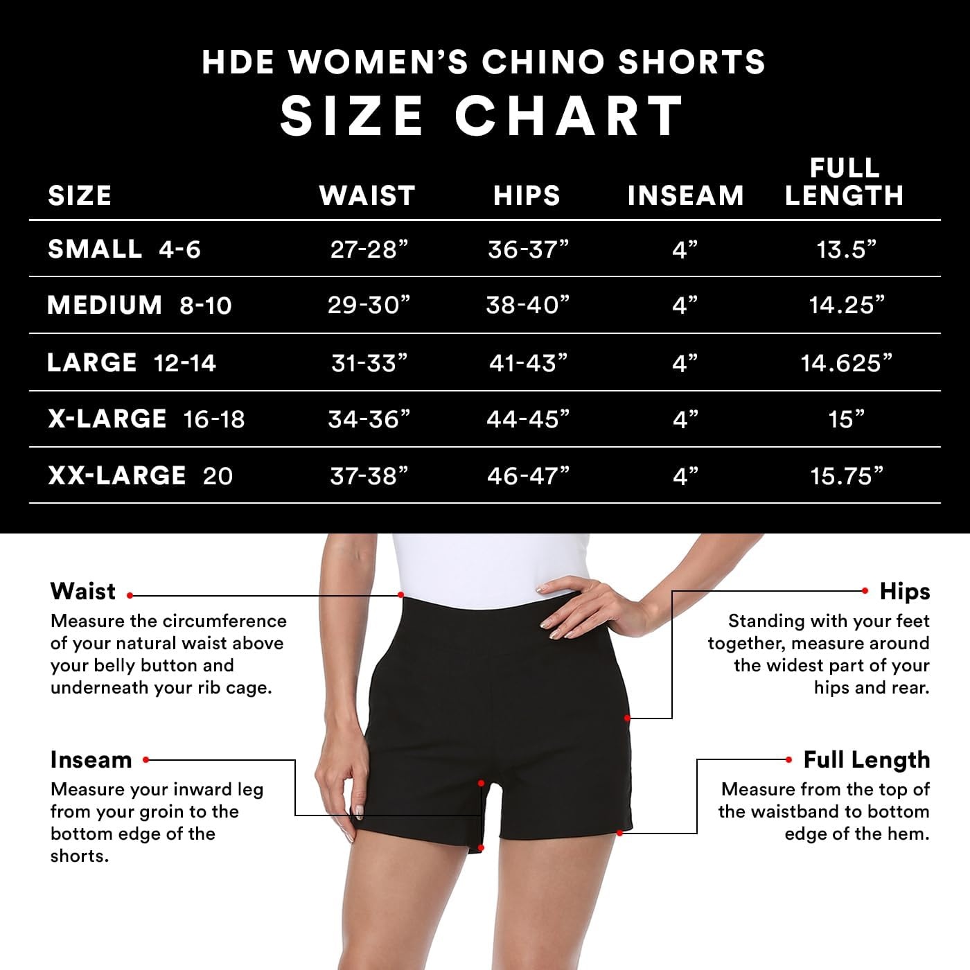 image:imageHDE Chino Shorts for Women 4 Inseam Elastic High Waisted Casual Summer ShortsCool Gray