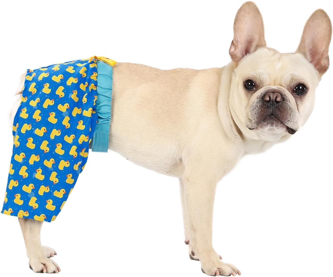 image:imageHDE Dog Swim Trunks Hawaiian Board Shorts Beach Pool Swimsuit for XS to XXL Dogs Blue Sharks XSRubber Ducks