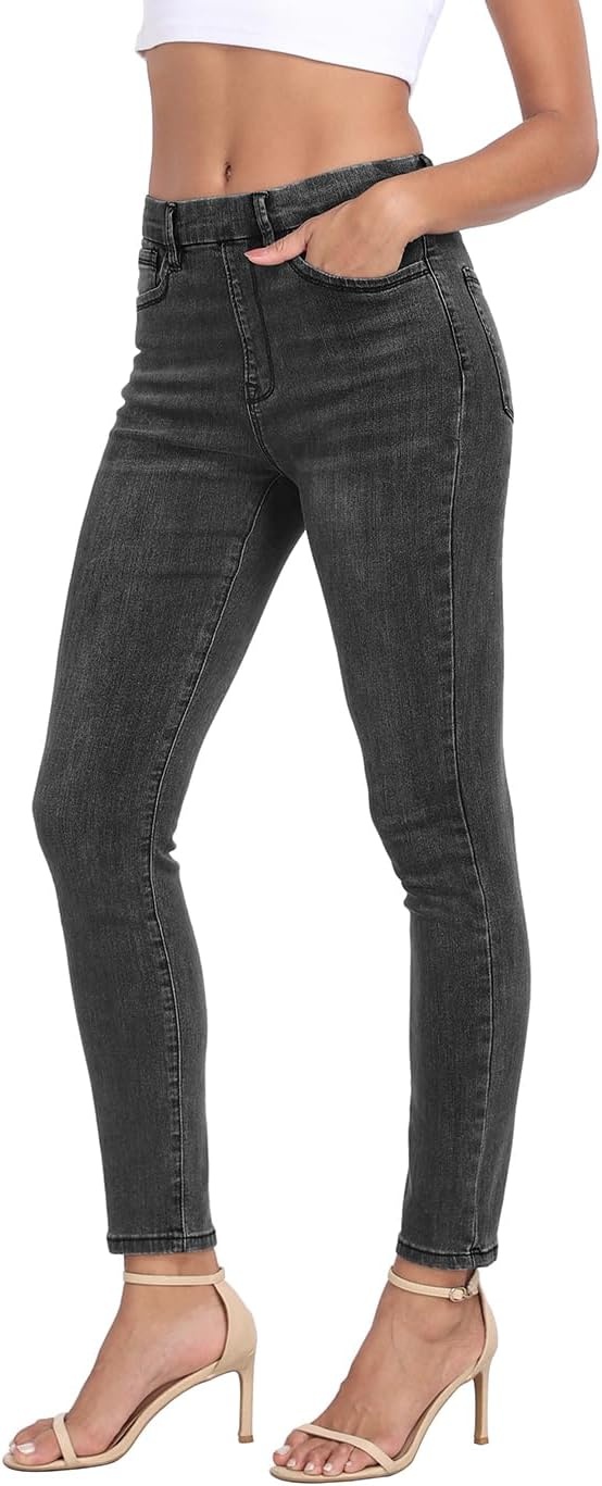 image:imageHDE Womens High Waisted Skinny JeansBlack