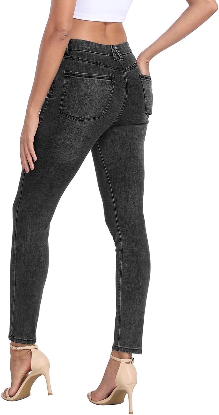 image:imageHDE Womens High Waisted Skinny JeansBlack