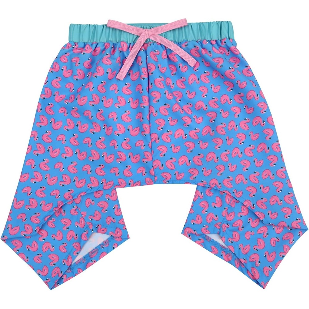 image:imageHDE Dog Swim Trunks Hawaiian Board Shorts Beach Pool Swimsuit for XS to XXL Dogs Blue Sharks XSFlamingos