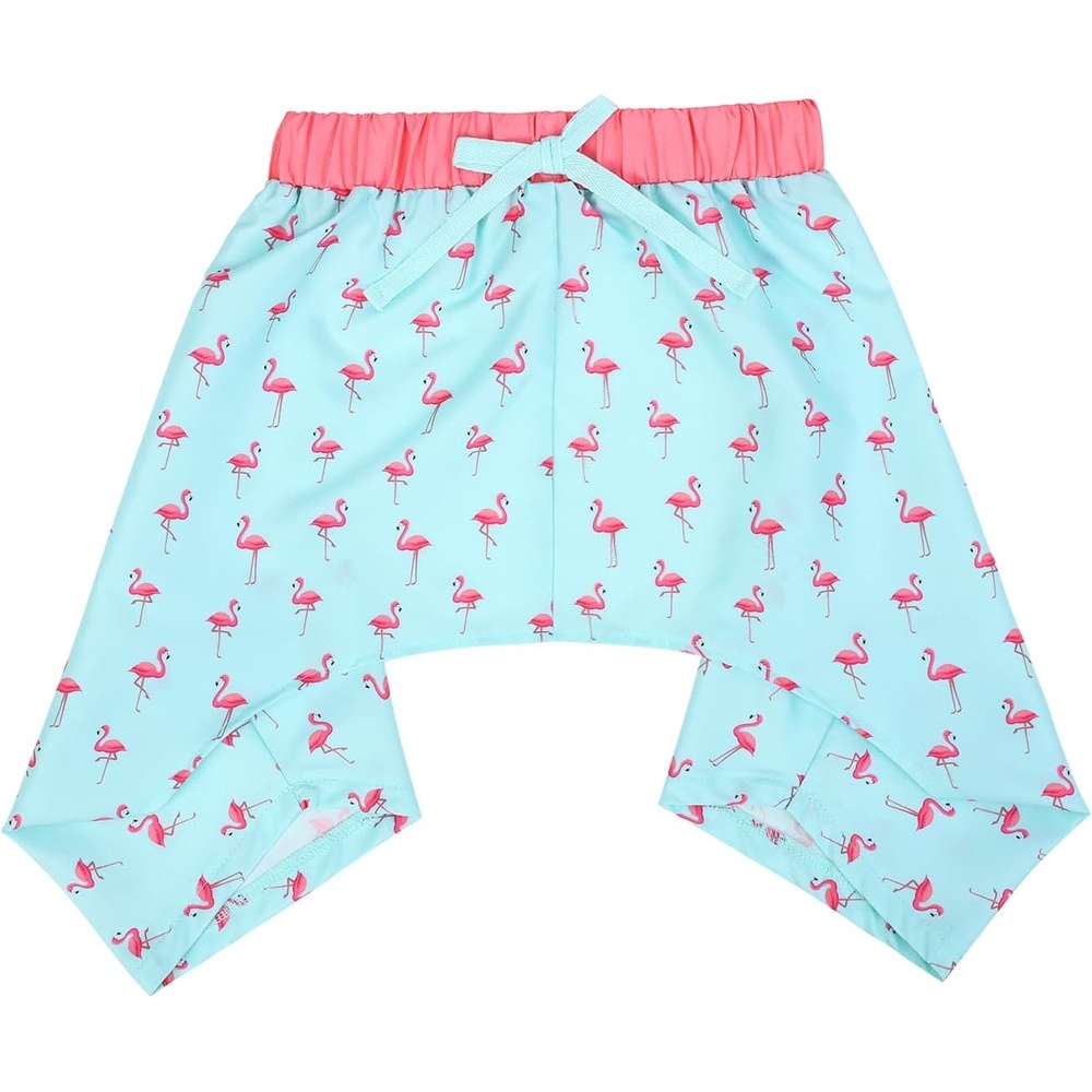 image:imageHDE Dog Swim Trunks Hawaiian Board Shorts Beach Pool Swimsuit for XS to XXL Dogs Blue Sharks XSParty Like a Flock Star