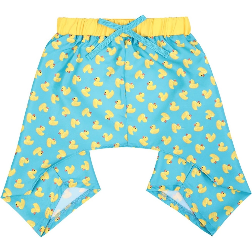 image:imageHDE Dog Swim Trunks Hawaiian Board Shorts Beach Pool Swimsuit for XS to XXL Dogs Blue Sharks XSTeal Rubber Ducks