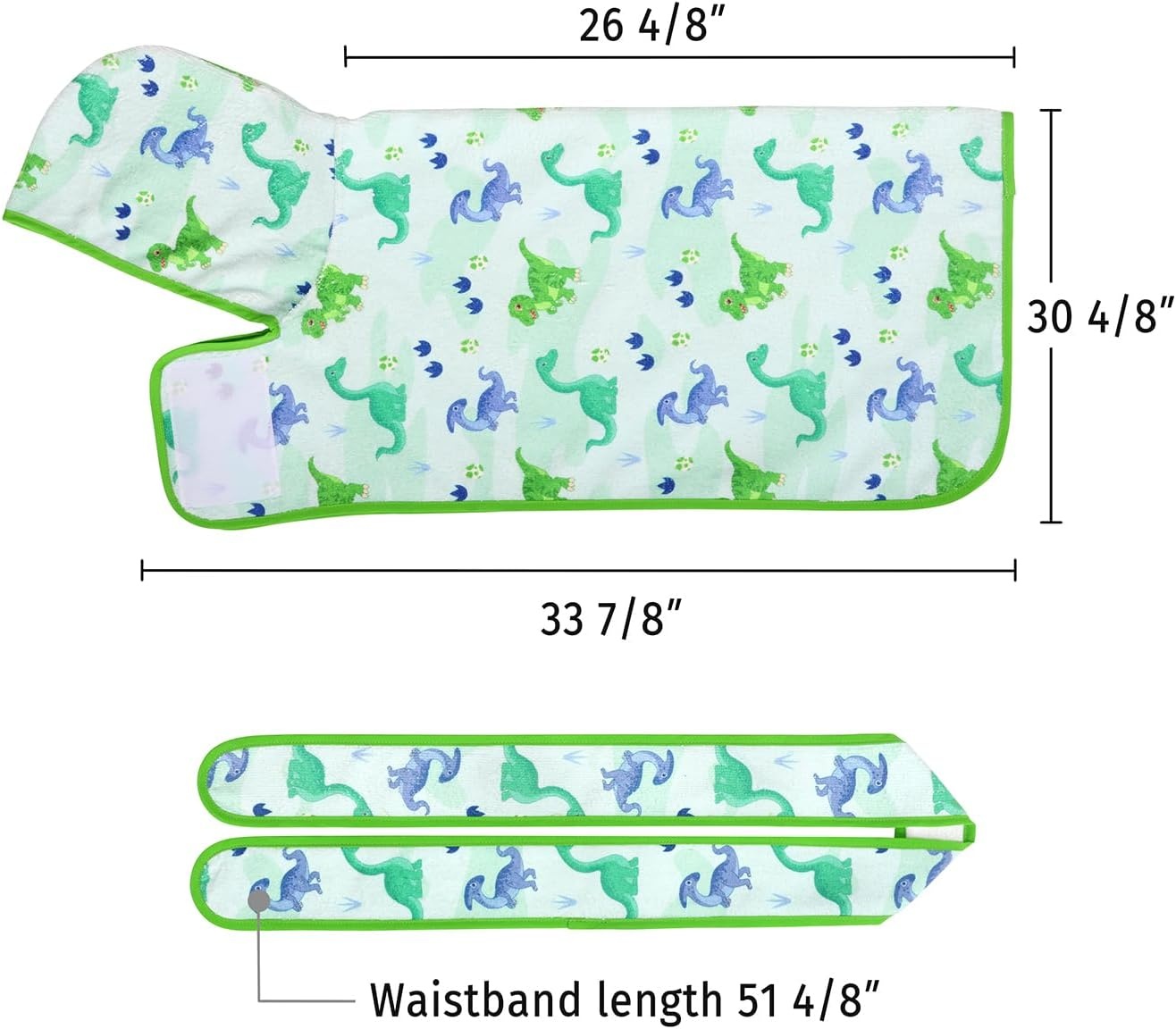 image:imageHDE Dog Bathrobe Super Absorbent Quick Drying Puppy Towel Wrap Coat Adjustable After Bath Robes with Hood for Dog Sizes SXXL Blue Rubber Ducks SCute Dinosaurs