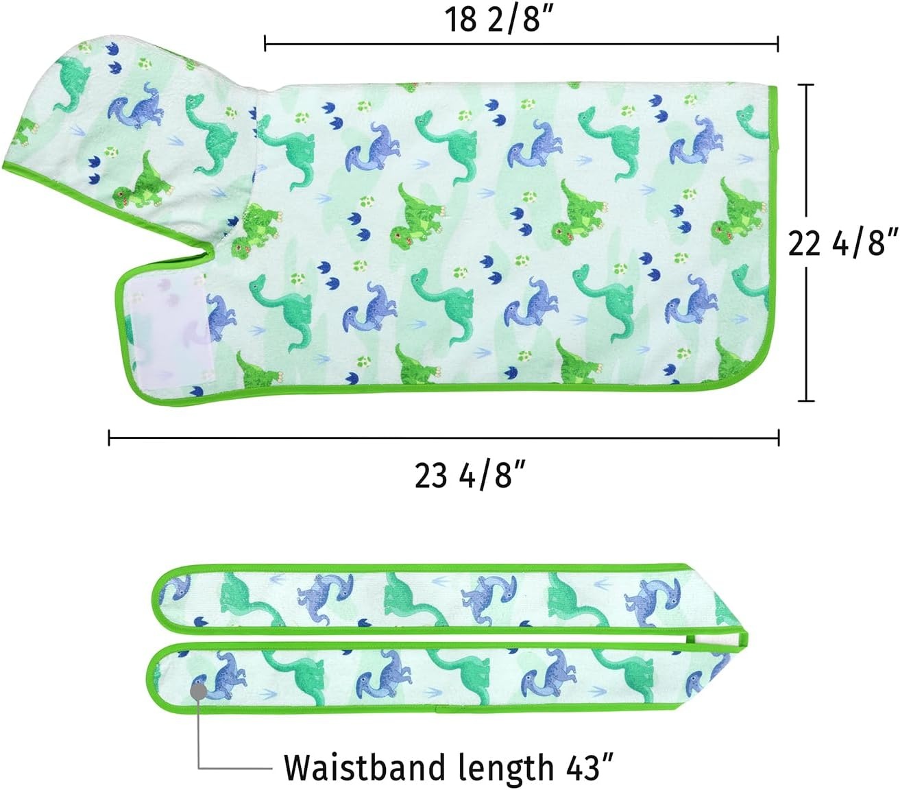image:imageHDE Dog Bathrobe Super Absorbent Quick Drying Puppy Towel Wrap Coat Adjustable After Bath Robes with Hood for Dog Sizes SXXL Blue Rubber Ducks SCute Dinosaurs