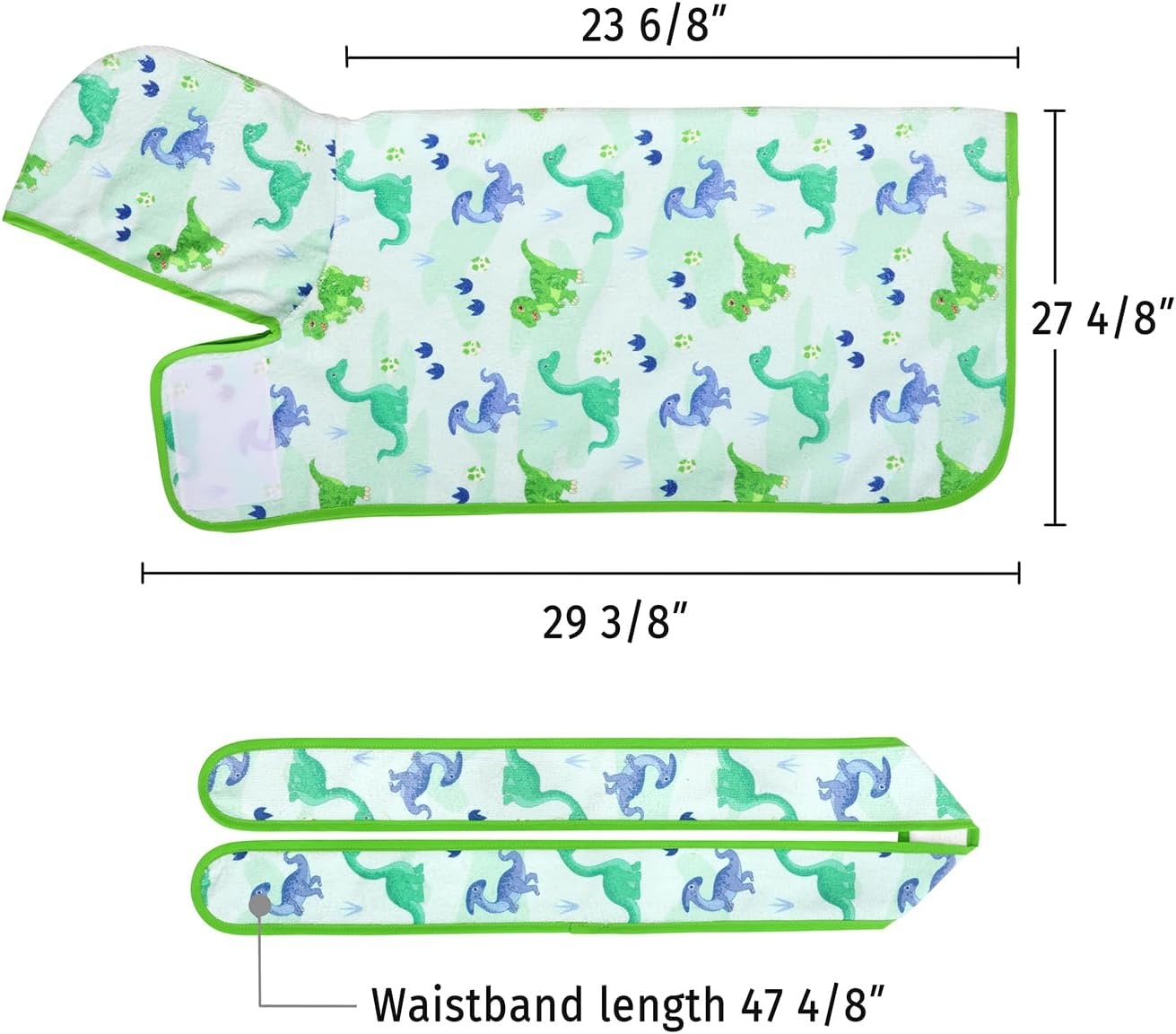 image:imageHDE Dog Bathrobe Super Absorbent Quick Drying Puppy Towel Wrap Coat Adjustable After Bath Robes with Hood for Dog Sizes SXXL Blue Rubber Ducks SCute Dinosaurs