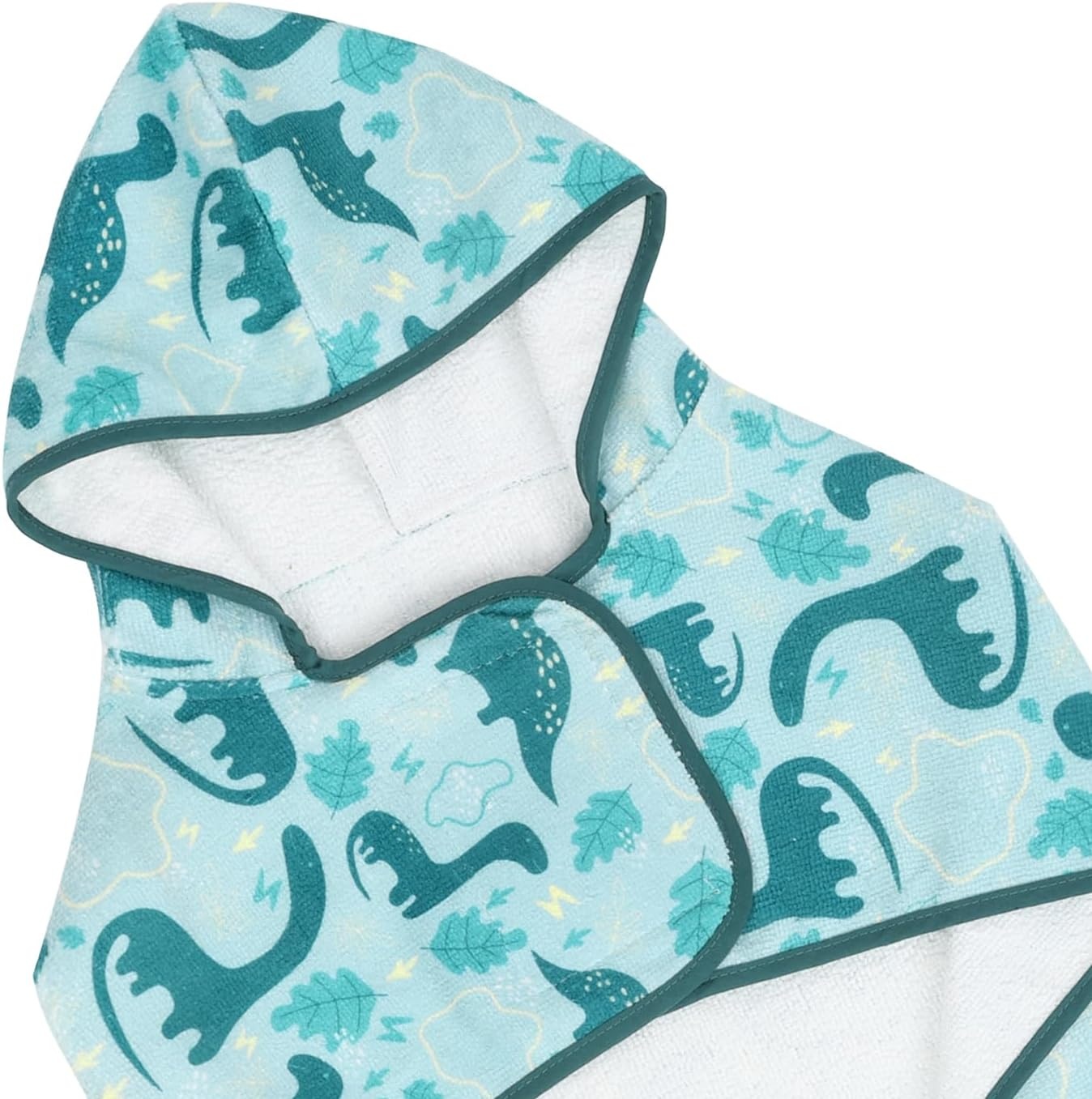 image:imageHDE Dog Bathrobe Super Absorbent Quick Drying Puppy Towel Wrap Coat Adjustable After Bath Robes with Hood for Dog Sizes SXXL Blue Rubber Ducks SDinosaurs