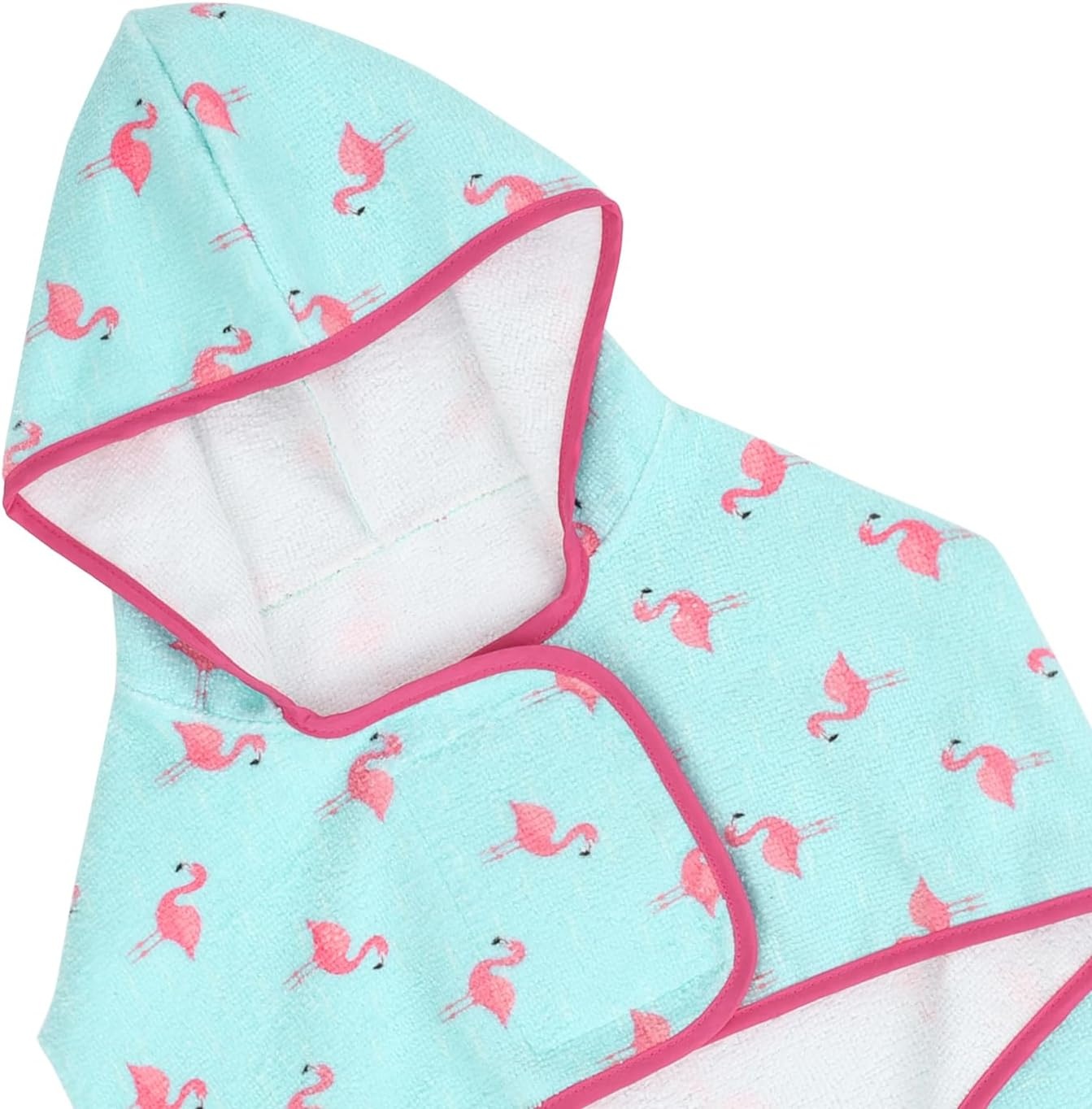image:imageHDE Dog Bathrobe Super Absorbent Quick Drying Puppy Towel Wrap Coat Adjustable After Bath Robes with Hood for Dog Sizes SXXL Blue Rubber Ducks SFlamingos