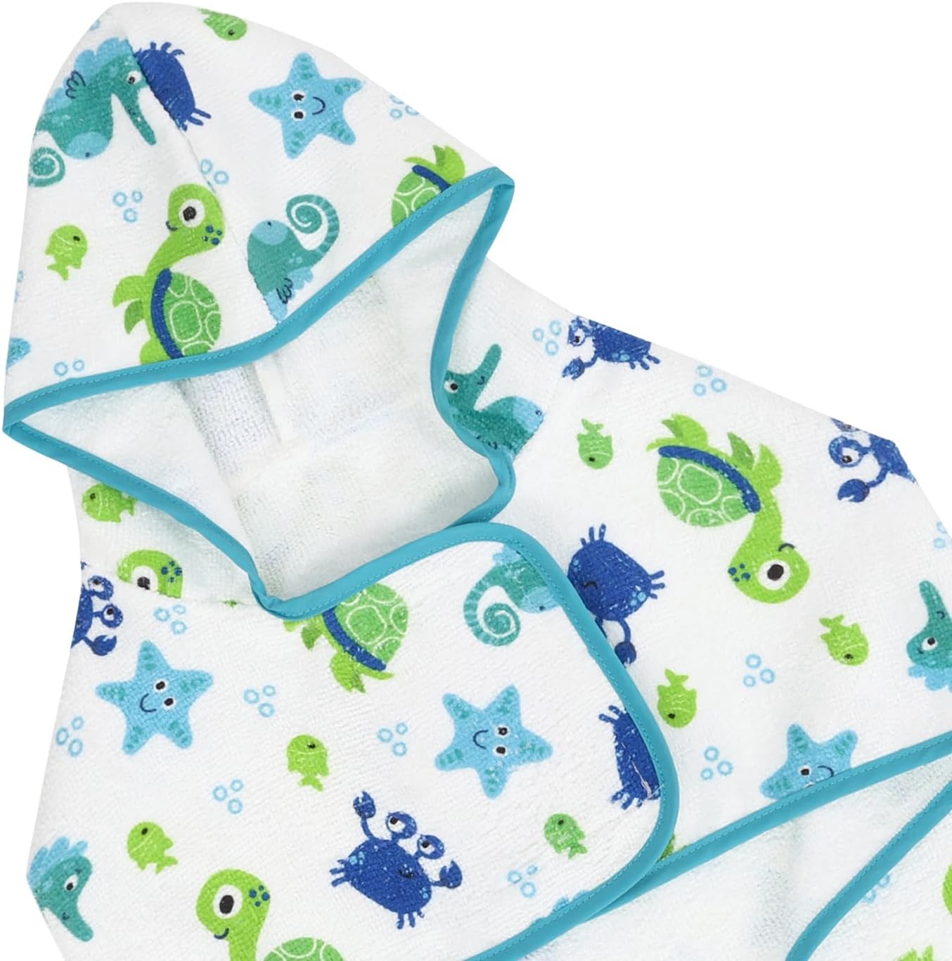 image:imageHDE Dog Bathrobe Super Absorbent Quick Drying Puppy Towel Wrap Coat Adjustable After Bath Robes with Hood for Dog Sizes SXXL Blue Rubber Ducks SSea Animals