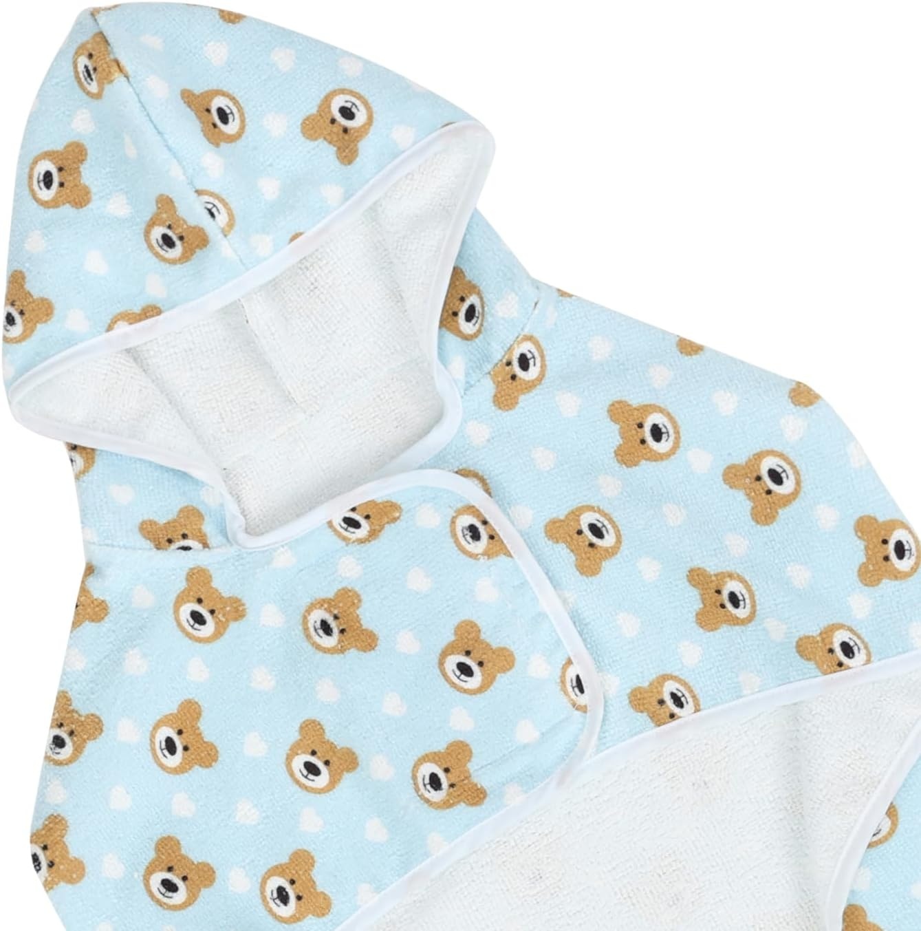 image:imageHDE Dog Bathrobe Super Absorbent Quick Drying Puppy Towel Wrap Coat Adjustable After Bath Robes with Hood for Dog Sizes SXXL Blue Rubber Ducks STeddy Bears
