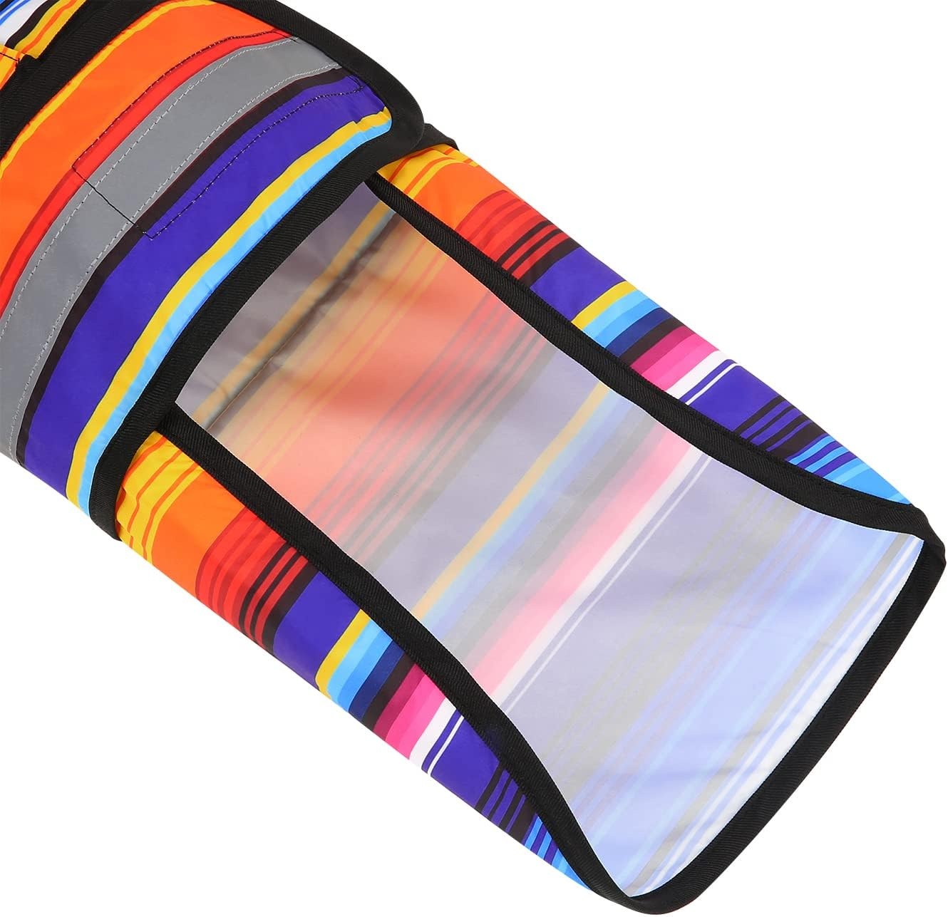 image:imageHDE Dog Raincoat Jacket Reflective Adjustable Hooded Pet Poncho Rain Coat with Leash Hole for Small to XLarge Dogs Rubber Ducks SBaja Stripes