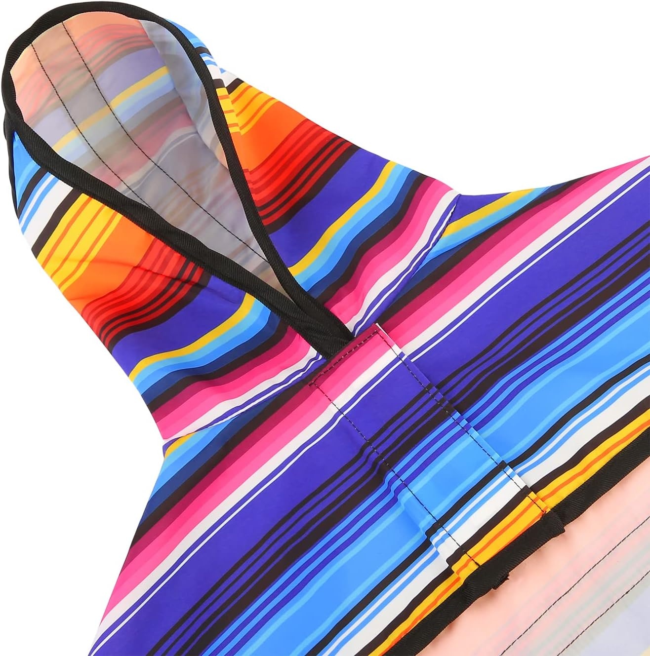 image:imageHDE Dog Raincoat Jacket Reflective Adjustable Hooded Pet Poncho Rain Coat with Leash Hole for Small to XLarge Dogs Rubber Ducks SBaja Stripes