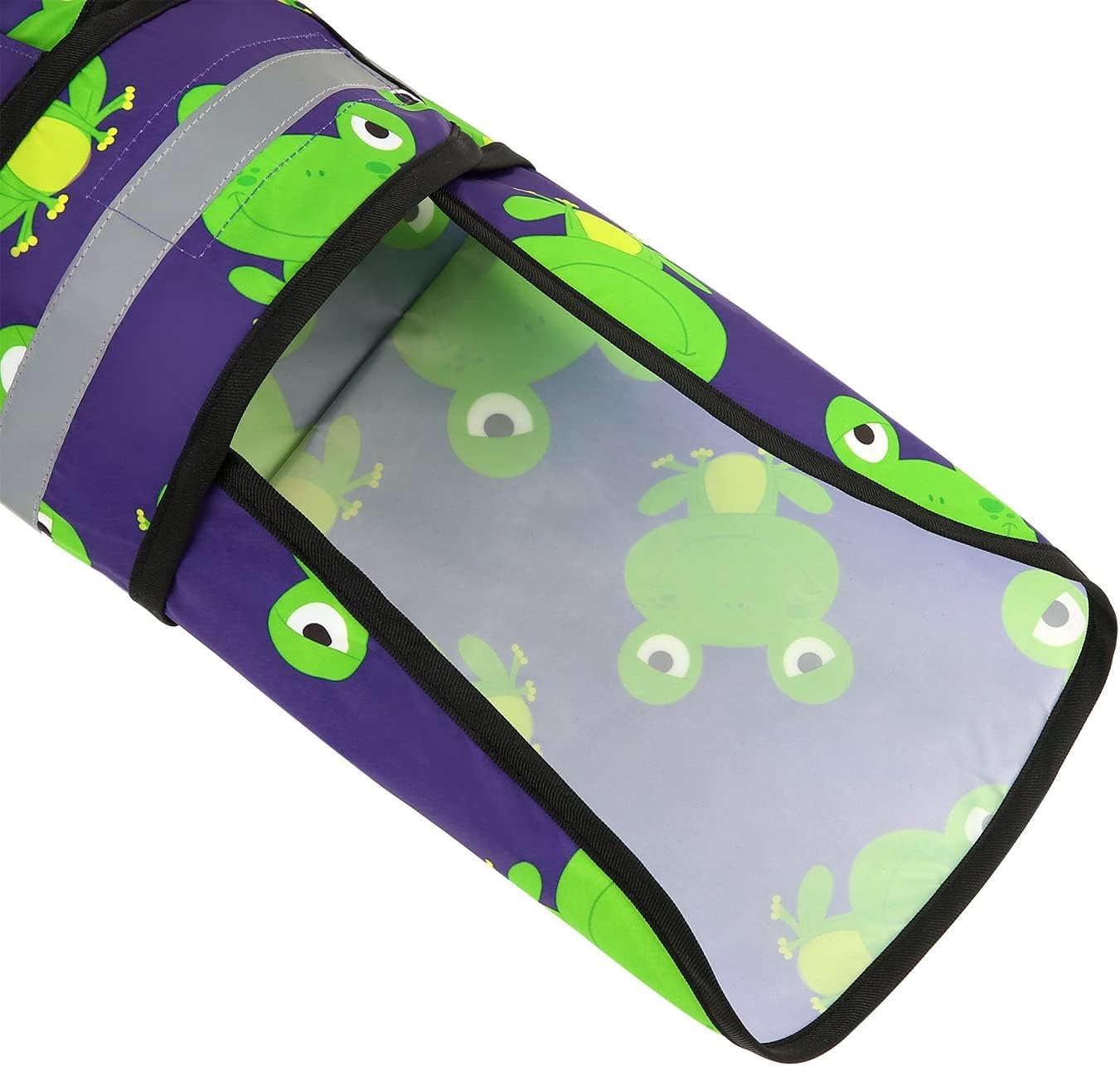 image:imageHDE Dog Raincoat Jacket Reflective Adjustable Hooded Pet Poncho Rain Coat with Leash Hole for Small to XLarge Dogs Rubber Ducks SFrogs