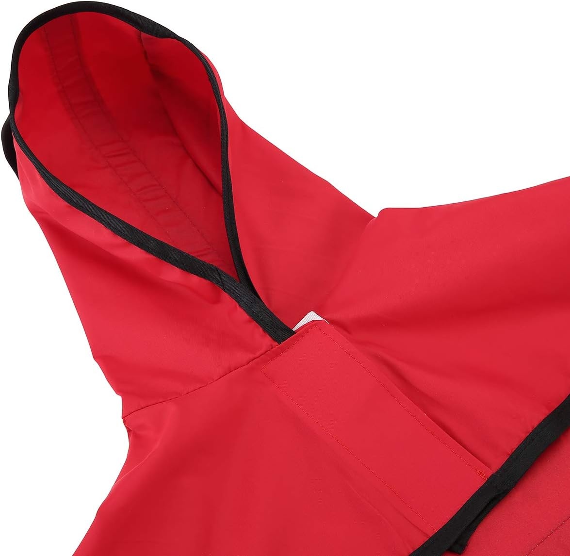 image:imageHDE Dog Raincoat Jacket Reflective Adjustable Hooded Pet Poncho Rain Coat with Leash Hole for Small to XLarge Dogs Rubber Ducks SRed