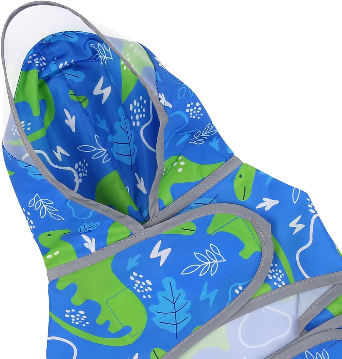 image:imageHDE Dog Raincoat with Clear Hood Rain Jacket Poncho for Small Medium Large Dogs Dinosaurs SDinosaurs