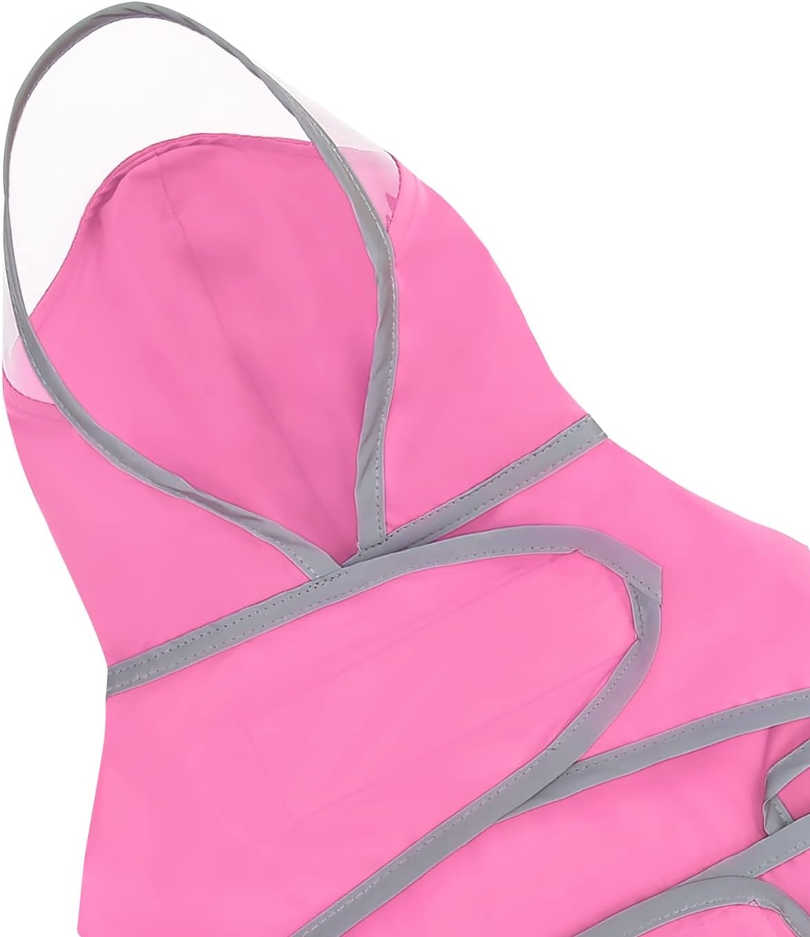 image:imageHDE Dog Raincoat with Clear Hood Rain Jacket Poncho for Small Medium Large Dogs Dinosaurs SPink