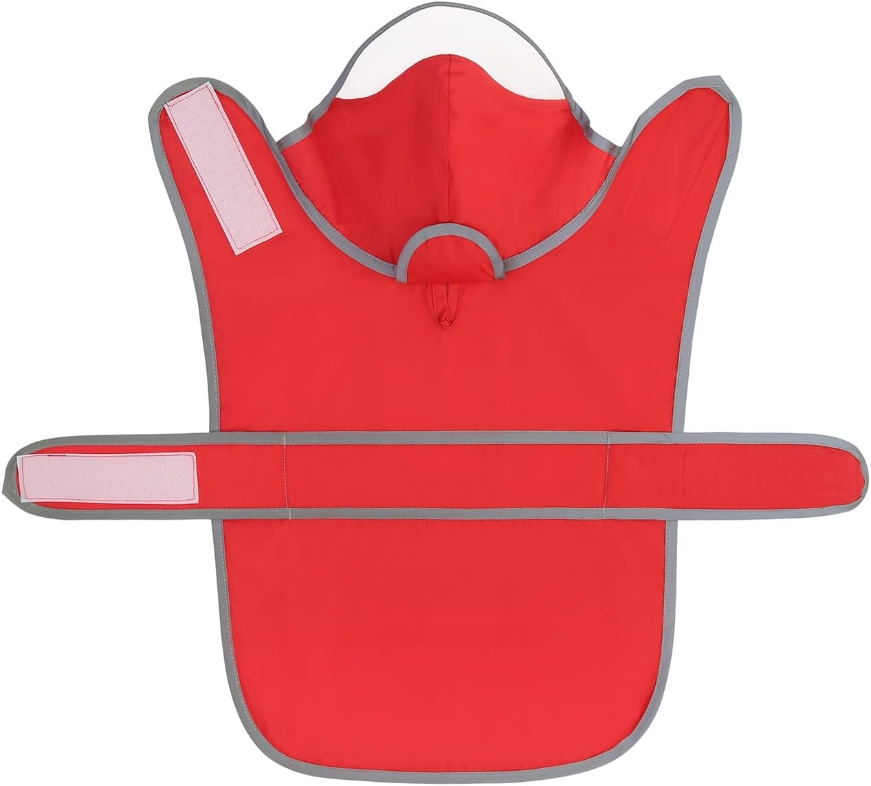 image:imageHDE Dog Raincoat with Clear Hood Rain Jacket Poncho for Small Medium Large Dogs Dinosaurs SRed