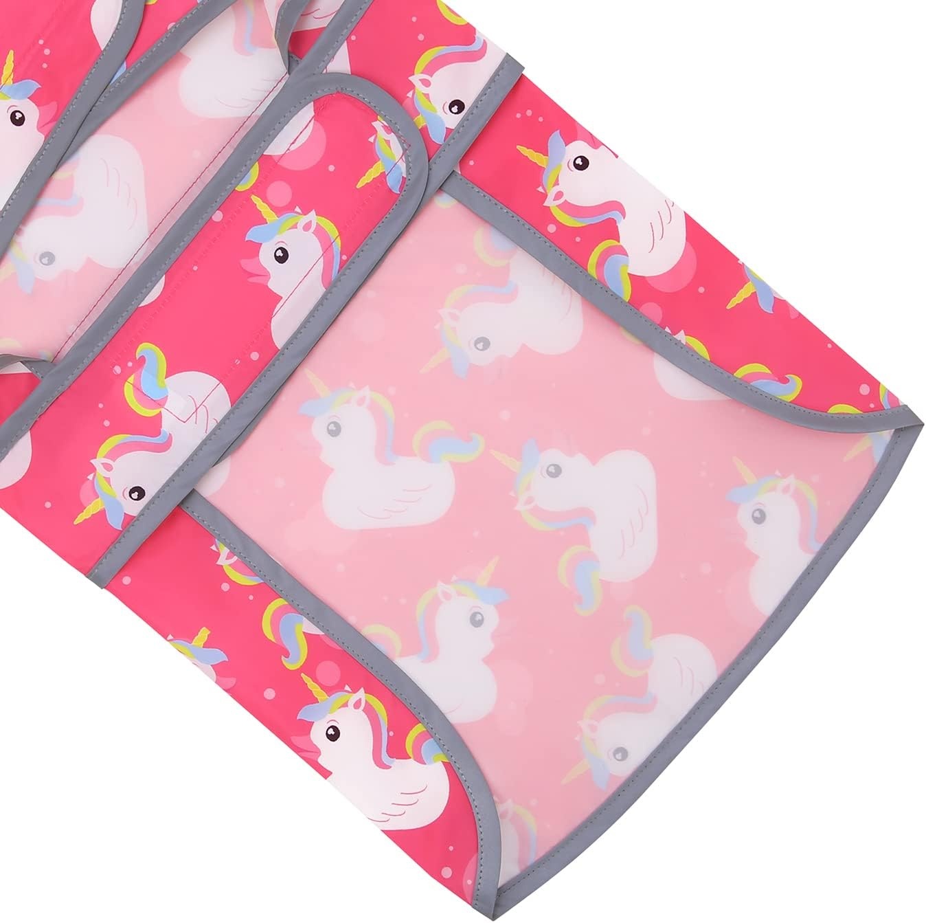image:imageHDE Dog Raincoat with Clear Hood Rain Jacket Poncho for Small Medium Large Dogs Dinosaurs SUnicorn Ducks Pink