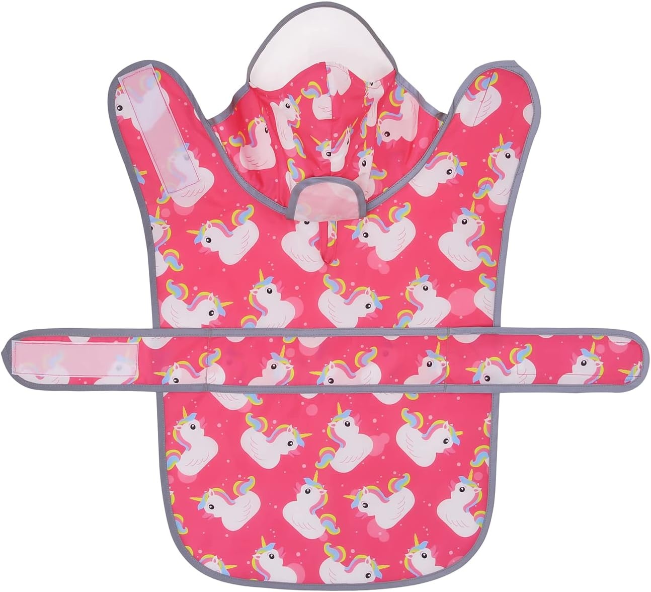image:imageHDE Dog Raincoat with Clear Hood Rain Jacket Poncho for Small Medium Large Dogs Dinosaurs SUnicorn Ducks Pink