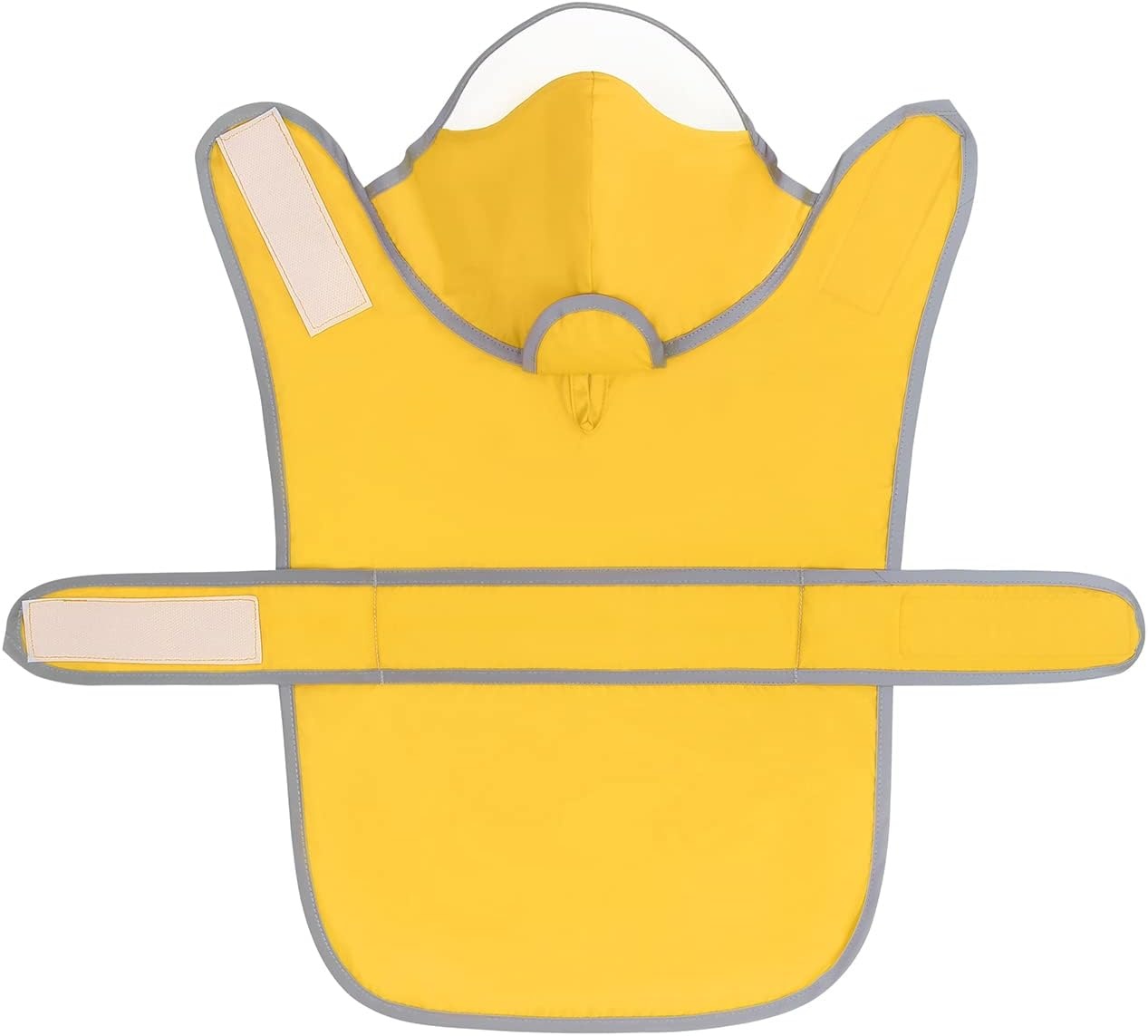 image:imageHDE Dog Raincoat with Clear Hood Rain Jacket Poncho for Small Medium Large Dogs Dinosaurs SYellow