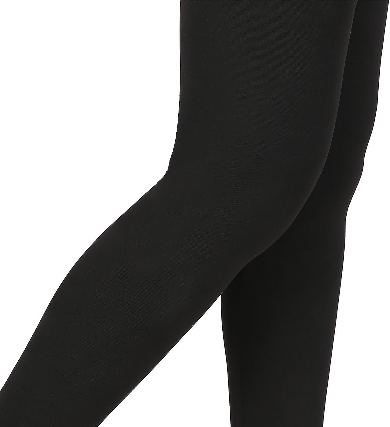 image:imageHDE Girls Leggings Holiday Stretchy Full Ankle Length Striped TightsBlack