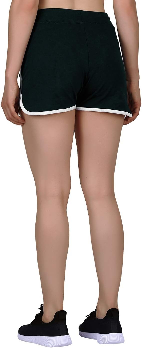 image:imageHDE Plus Size Dolphin Shorts for Women Running Workout Short Athletic BottomsBlack