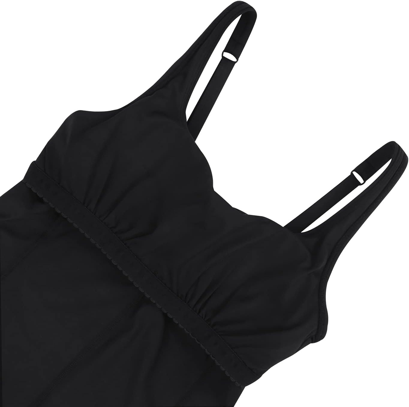 image:imageHDE Womens Exercise Workout Dress with Builtin Shorts Sleeveless Aline 2 in 1 Athletic Dresses with Pockets for Golf TennisBlack WBra
