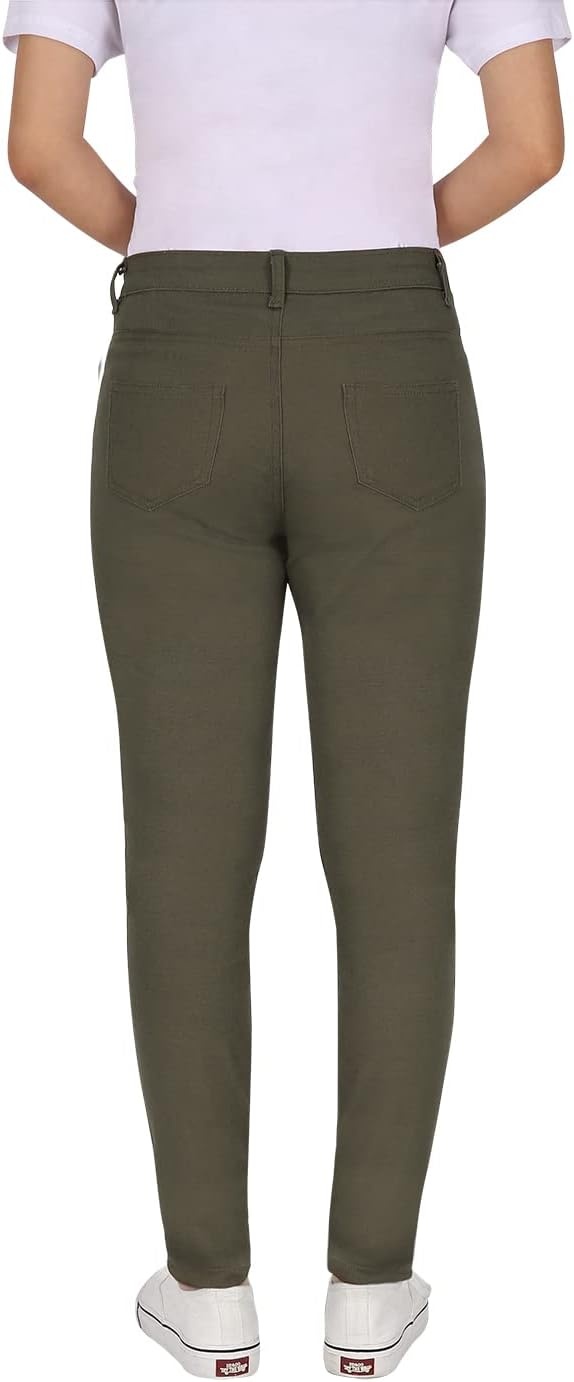 image:imageHDE Womens MidRise Stretchy Denim Slim Fit Skinny JeansOlive Green