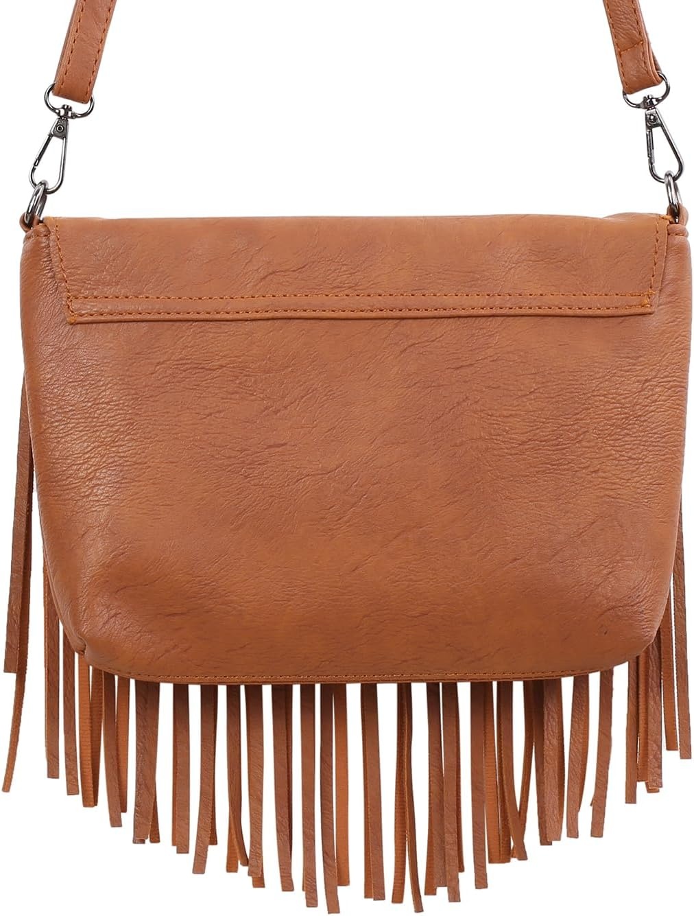 image:imageHDE Womens PU Leather Hobo Fringe Crossbody Tassel Purse Vintage Flap Envelope Handbag Western Sling Shoulder BagCaramel Brown