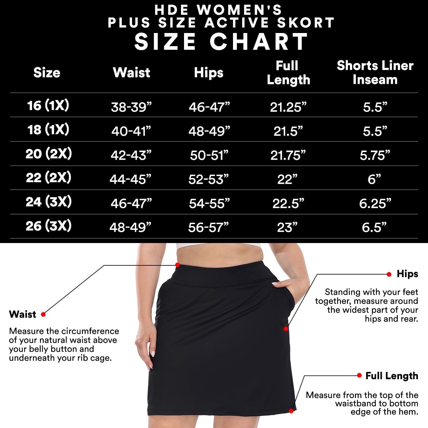 image:imageHDE Womens Plus Size Athletic Skort Golf Tennis Skirt with Bike Shorts amp PocketsHot Pink