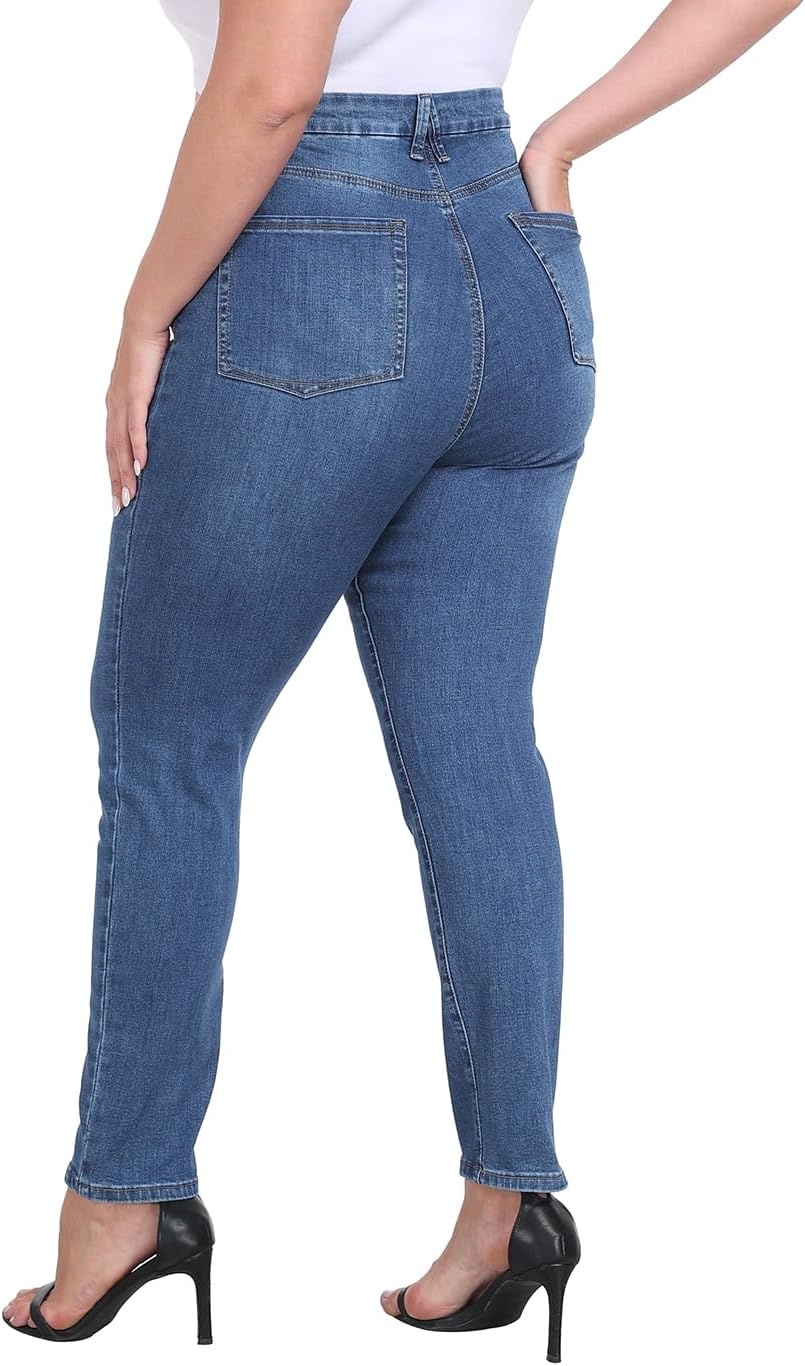 image:imageHDE Womens Plus Size Skinny Jeans with PocketsBlue