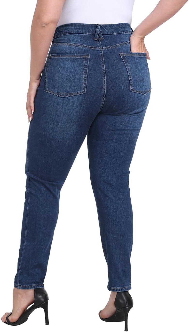 image:imageHDE Womens Plus Size Skinny Jeans with PocketsDark Blue