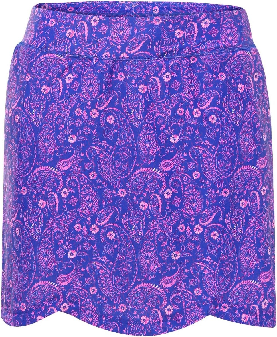 image:imageHDE Womens Plus Size Skort Skirt with Bike Shorts Active Golf Swim Skirt PocketsRoyal Blue Paisley