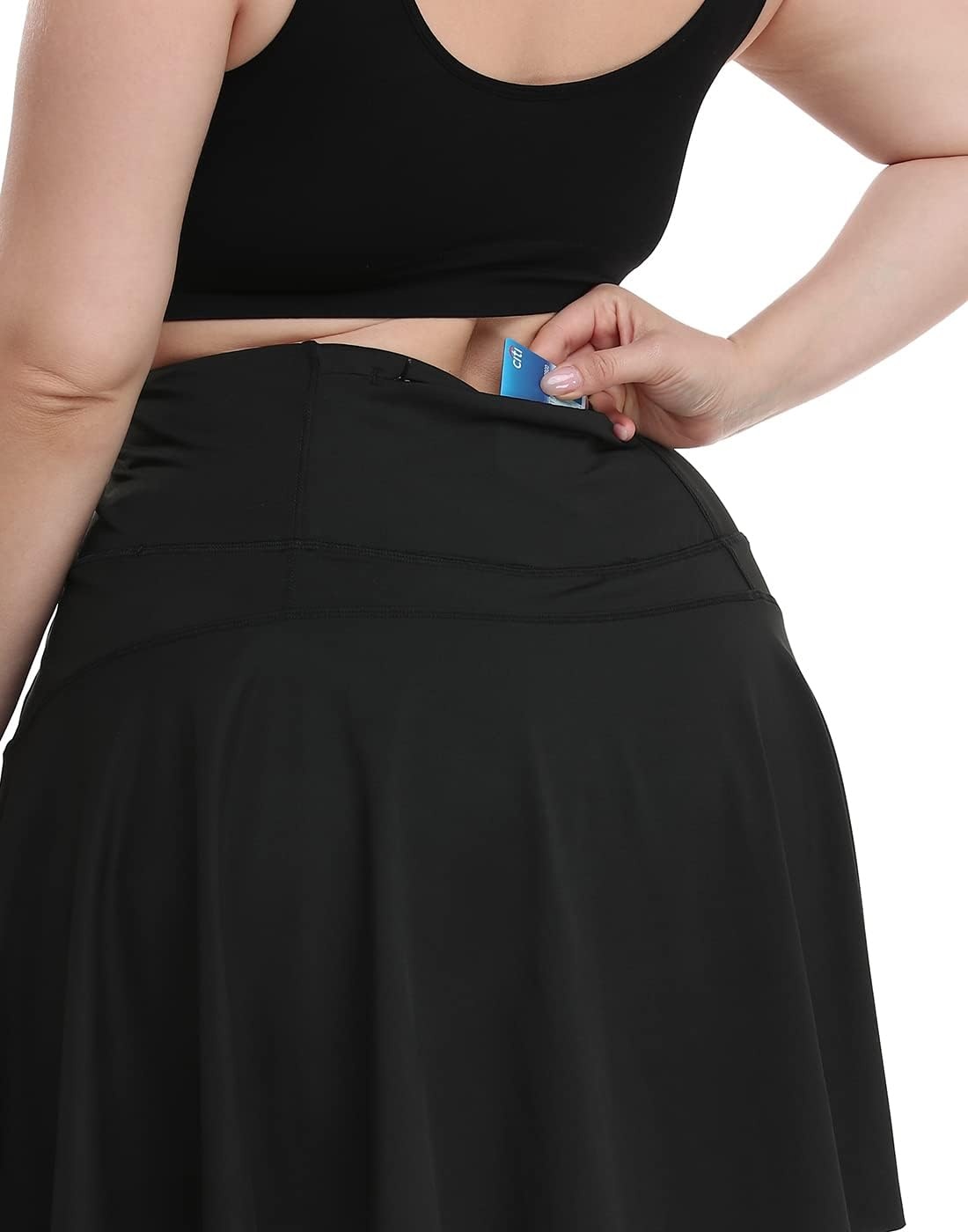 image:imageHDE Womens Plus Size Tennis Skort Pleated Athletic Golf Skirt with ShortsBlack