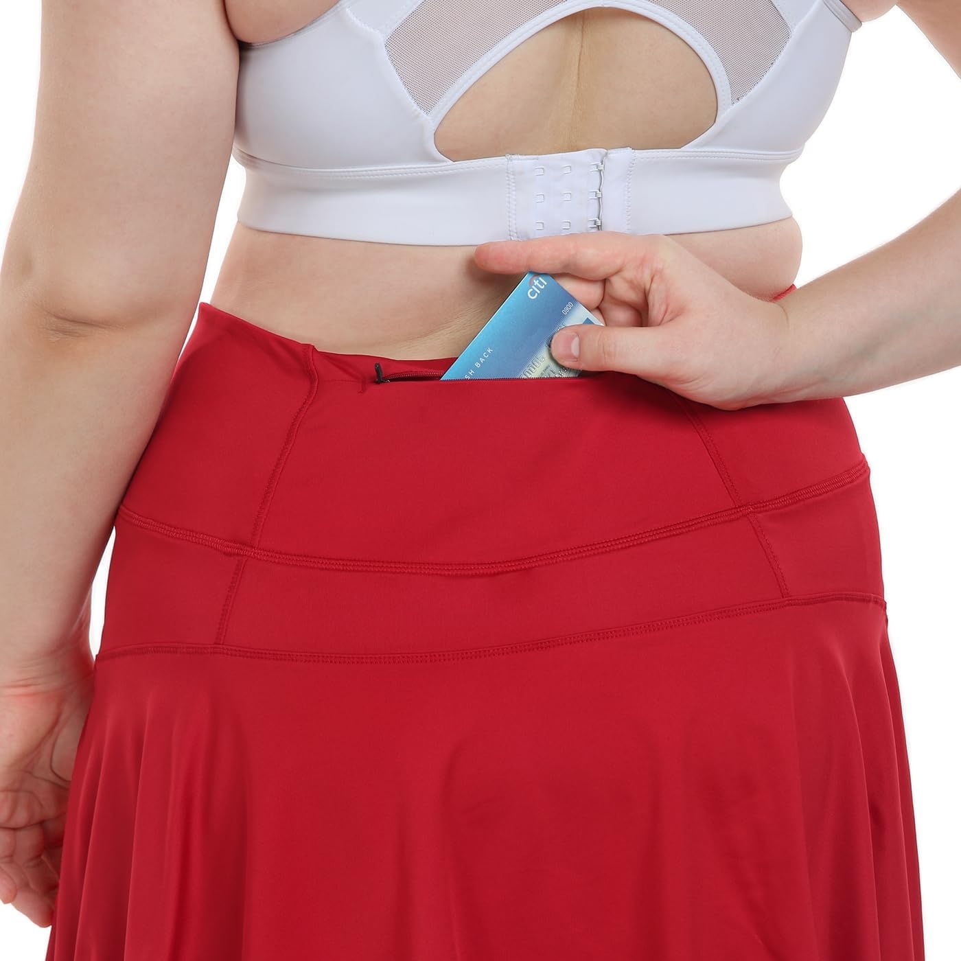image:imageHDE Womens Plus Size Tennis Skort Pleated Athletic Golf Skirt with ShortsRed