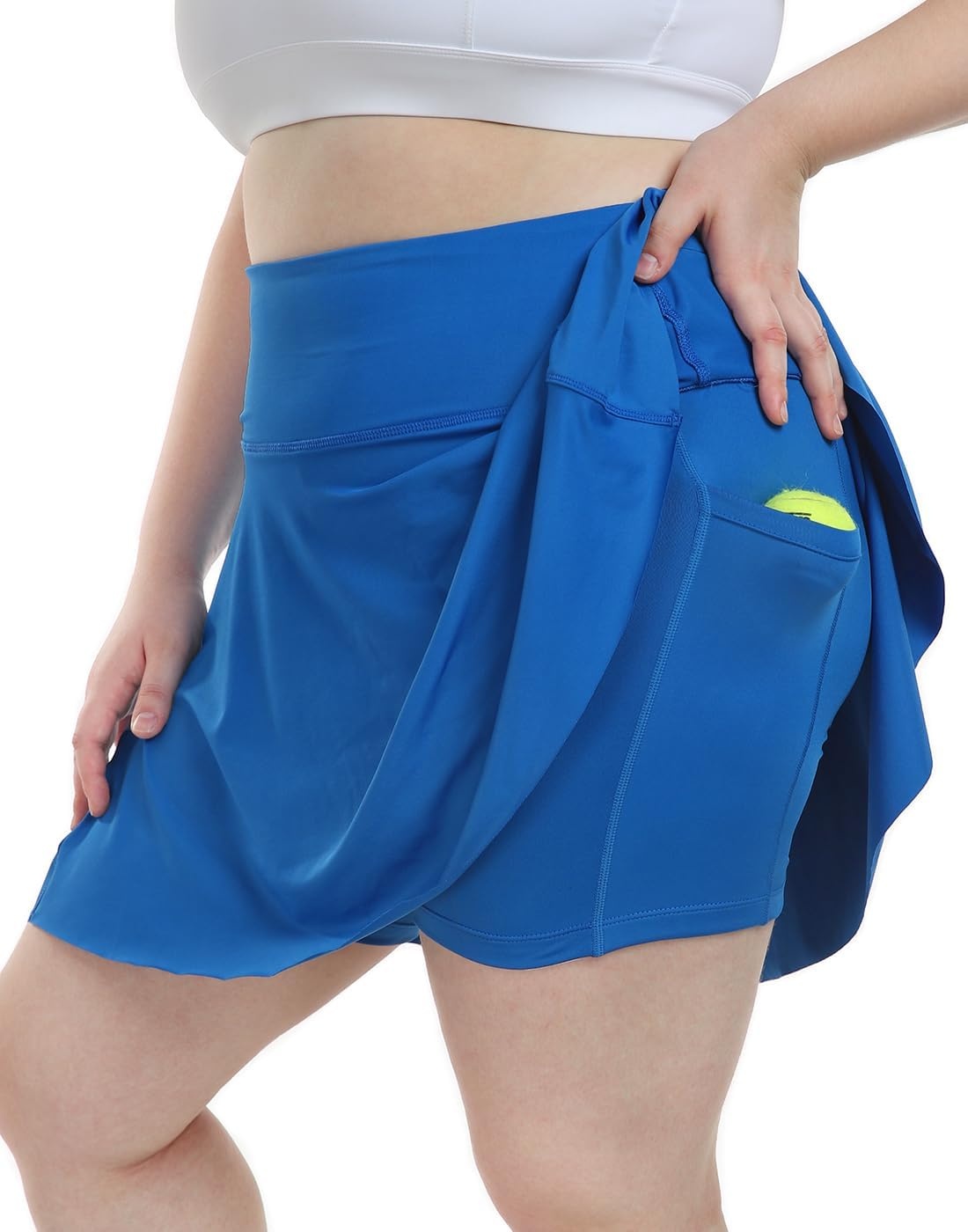 image:imageHDE Womens Plus Size Tennis Skort Pleated Athletic Golf Skirt with ShortsRoyal Blue