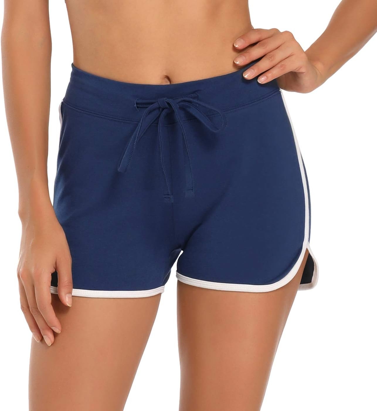 image:imageHDE Womens Retro Fashion Dolphin Running Workout ShortsMidnight Blue