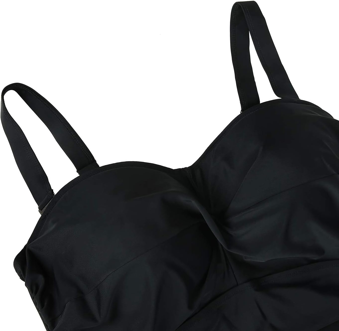image:imageHDE Womens Twist Front Swim Dress Vintage Plus Size Swimming Suit SkirtiniBlack