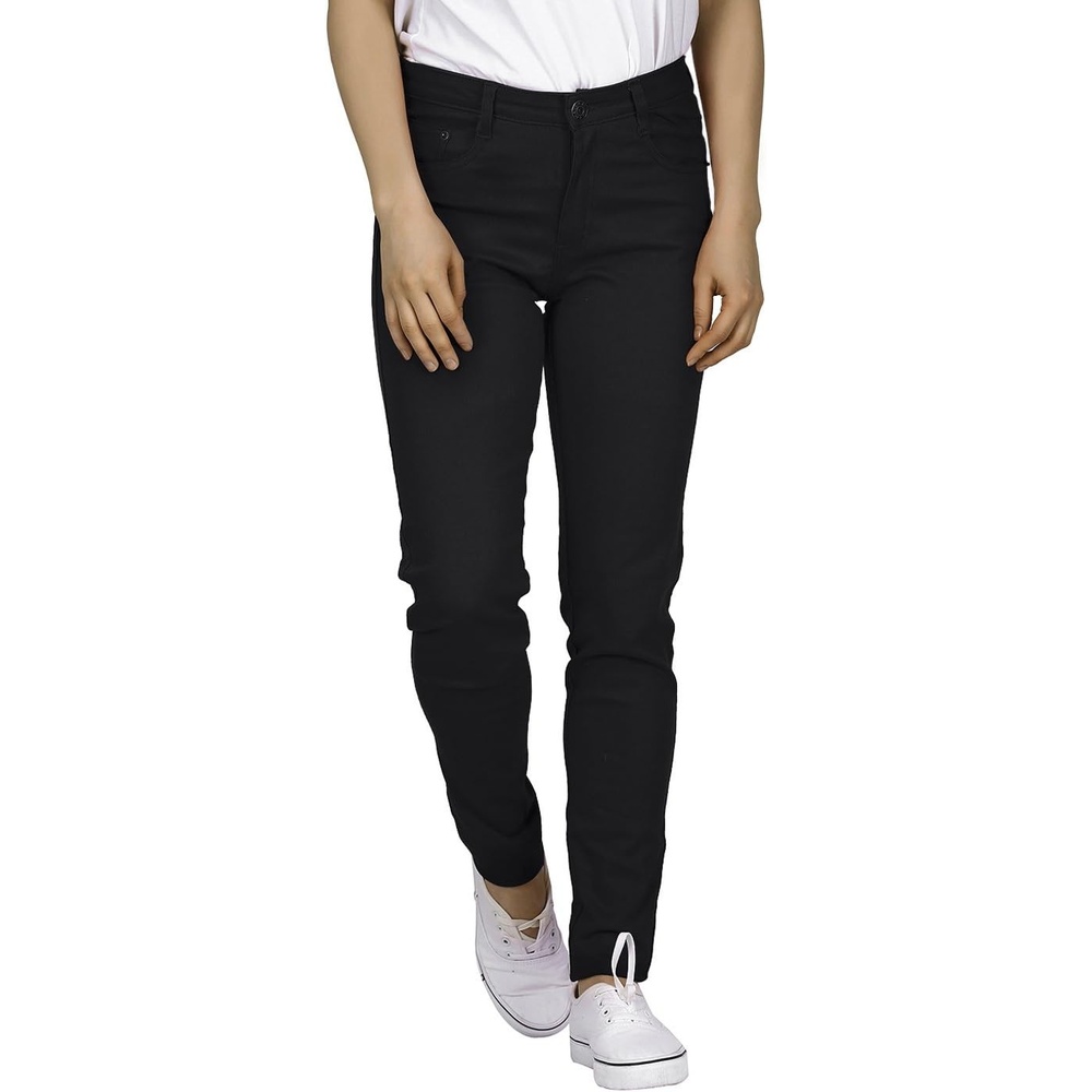 image:imageHDE Womens MidRise Stretchy Denim Slim Fit Skinny JeansBlack