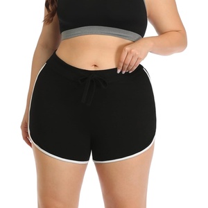 image:imageHDE Plus Size Dolphin Shorts for Women Running Workout Short Athletic BottomsBlack