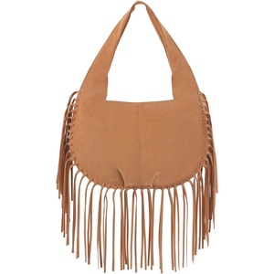 image:imageHDE Womens Faux Suede Leather Bag Fringe Tassel Shoulder Purse Western HandbagCamel Brown