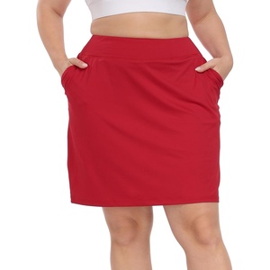image:imageHDE Womens Plus Size Athletic Skort Golf Tennis Skirt with Bike Shorts amp PocketsRed