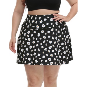 image:imageHDE Womens Plus Size Tennis Skort Pleated Athletic Golf Skirt with ShortsBlack Daisy