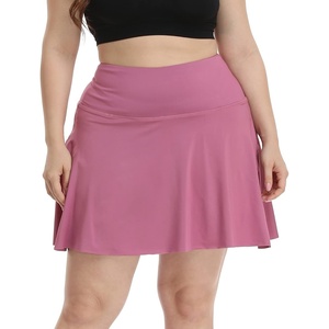 image:imageHDE Womens Plus Size Tennis Skort Pleated Athletic Golf Skirt with ShortsPink