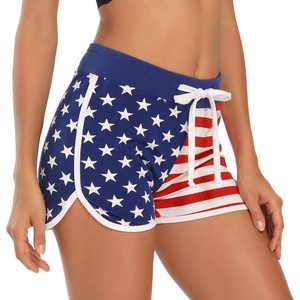 image:imageHDE Womens Retro Fashion Dolphin Running Workout ShortsUs Flag