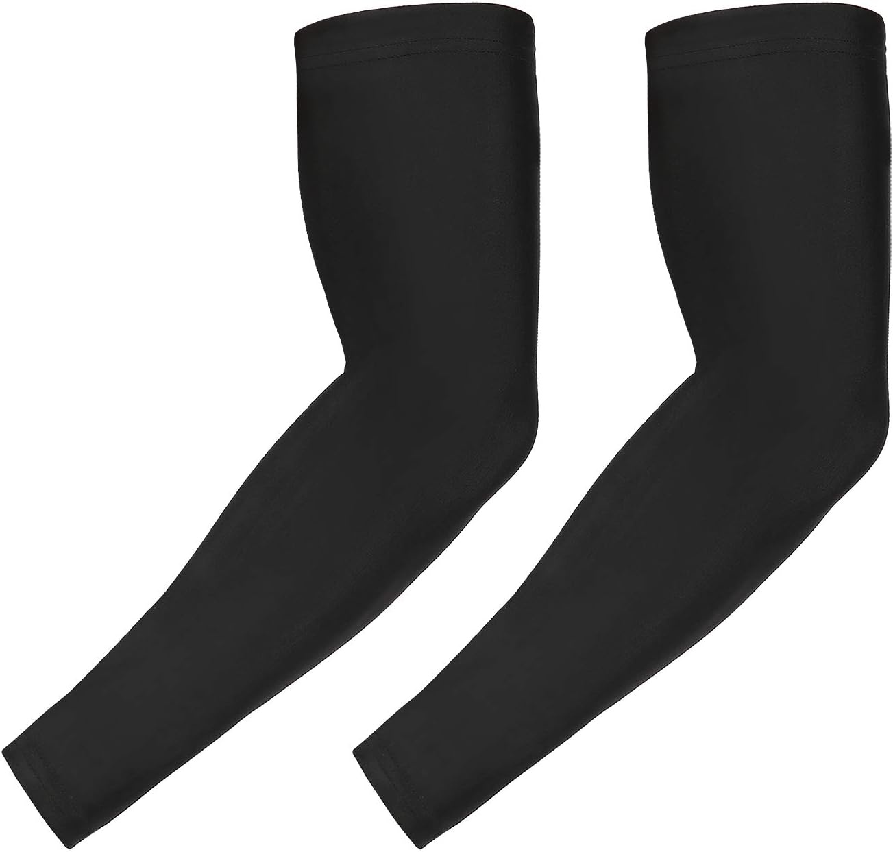 image:imageHDE Arm Compression Sleeves for Kids Basketball Shooting Sleeve Youth Sports Cooling Sun Protection Football Baseball 1 PairBlack