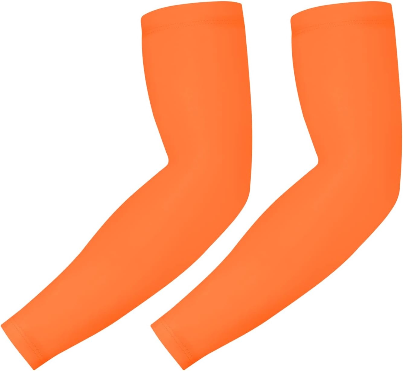 image:imageHDE Arm Compression Sleeves for Kids Basketball Shooting Sleeve Youth Sports Cooling Sun Protection Football Baseball 1 PairOrange