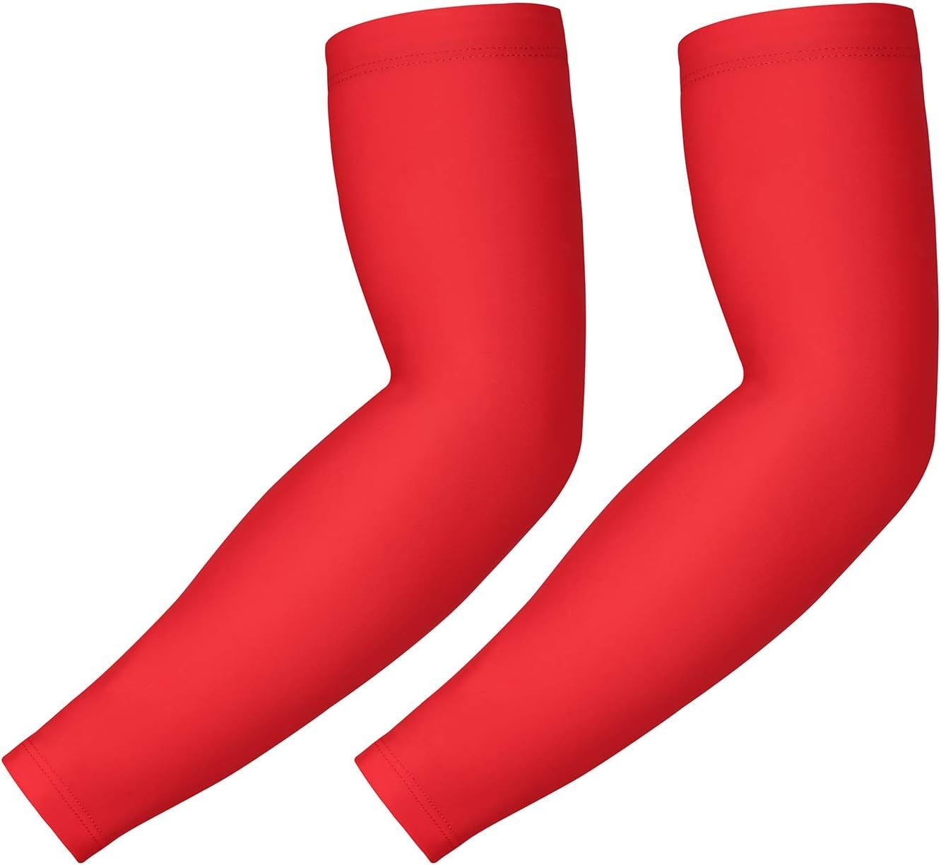 image:imageHDE Arm Compression Sleeves for Kids Basketball Shooting Sleeve Youth Sports Cooling Sun Protection Football Baseball 1 PairRed