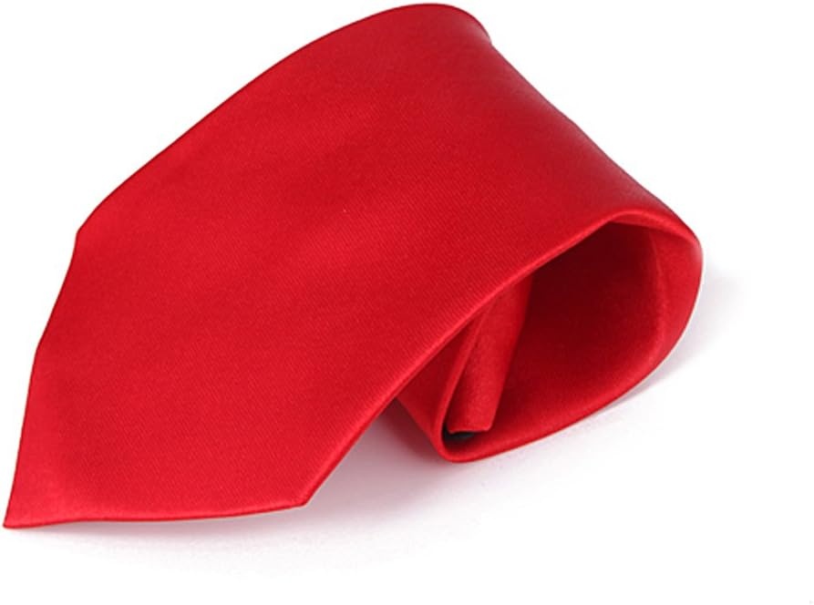 image:imageHDE Boys Pretied Tie Solid Color Formal Fashion Necktie with Elastic Neck StrapSolid Red