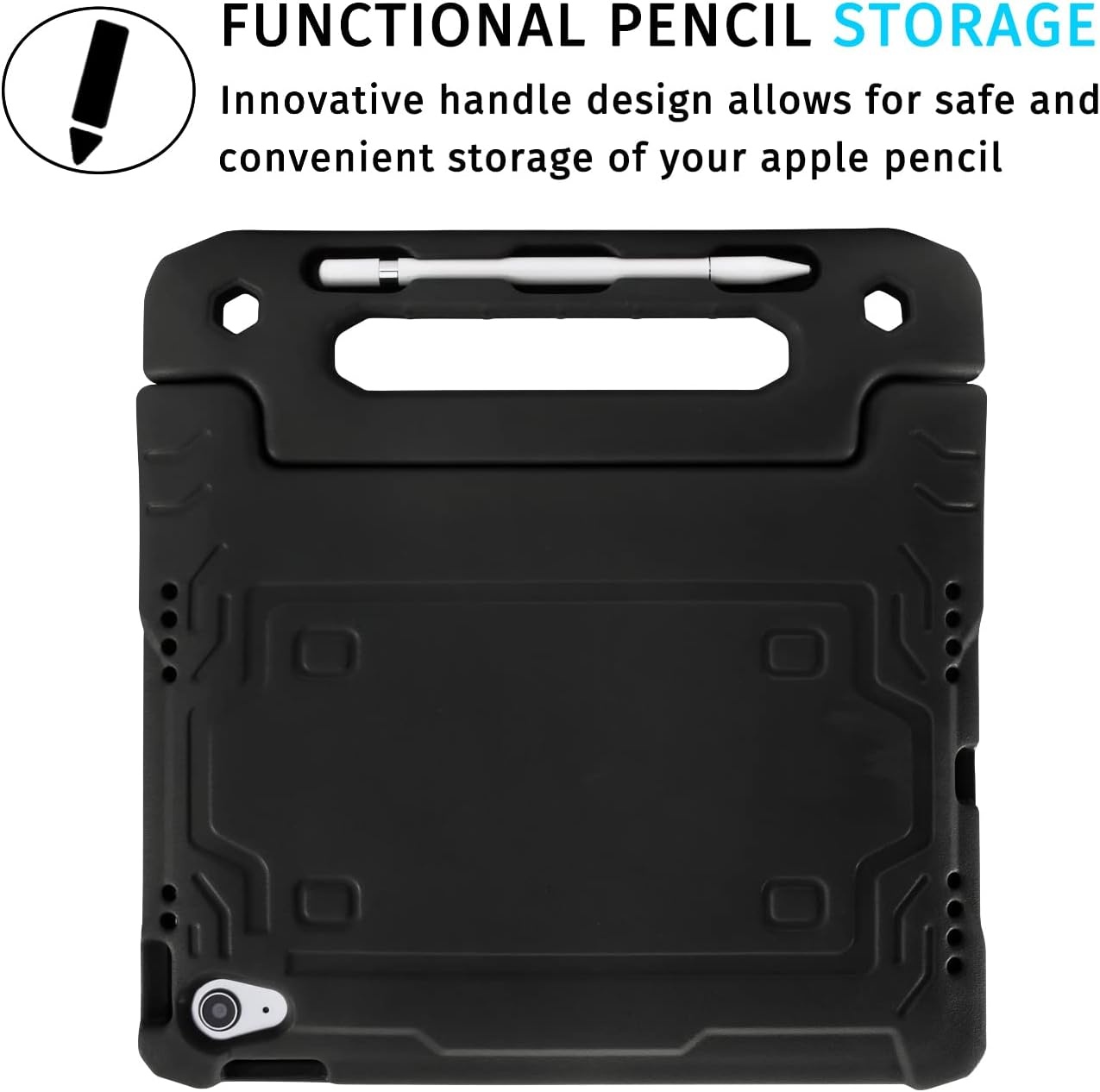 image:imageHDE Case for iPad 10th Generation 109 inch for Kids with Builtin Screen Protector Shockproof Cover with Multi Angle Viewing Handle Stand BlackBlack